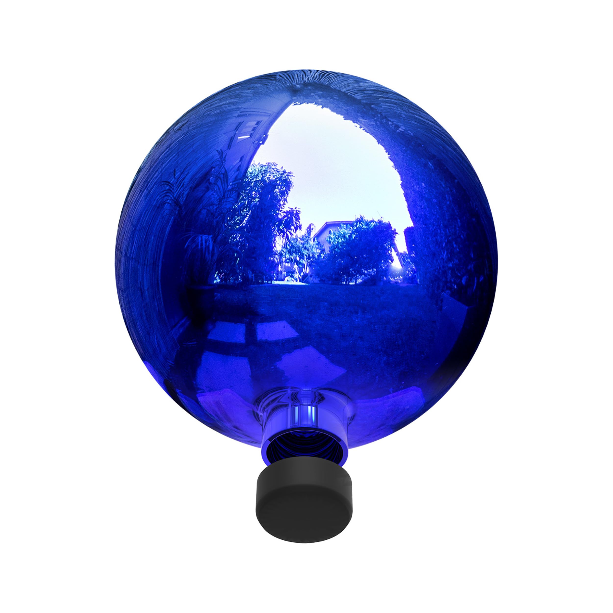 Alpine Corporation | 10" Indoor/Outdoor Glass Gazing Globe — Festive Garden & Yard Décor Accent — Blue