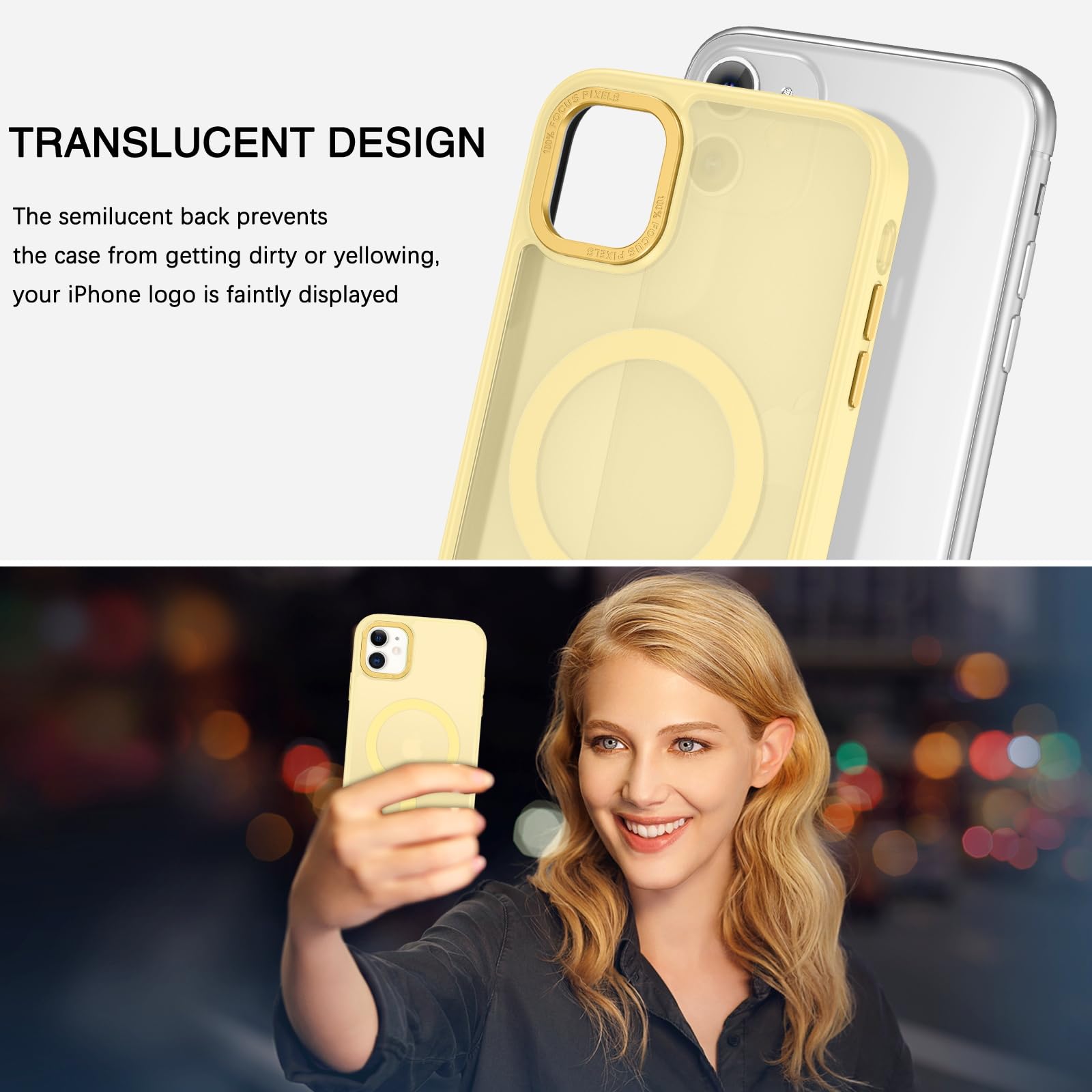 BENTOBEN for iPhone 11 Phone Case, Phone case for iPhone 11 Magnetic Case [Compatible with Mag Safe] Translucent Matte Slim Shockproof Anti-Fingerprint Protective Cover for iPhone 11 6.1’’ Black