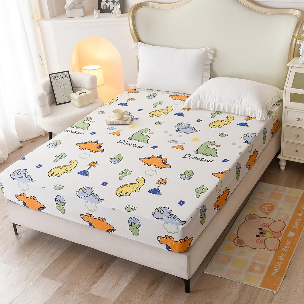 Bedding Fitted Sheet with Deep Pocket,3D Pattern Printed Fabric Bed Sheets (Black Butterfly,Twin)
