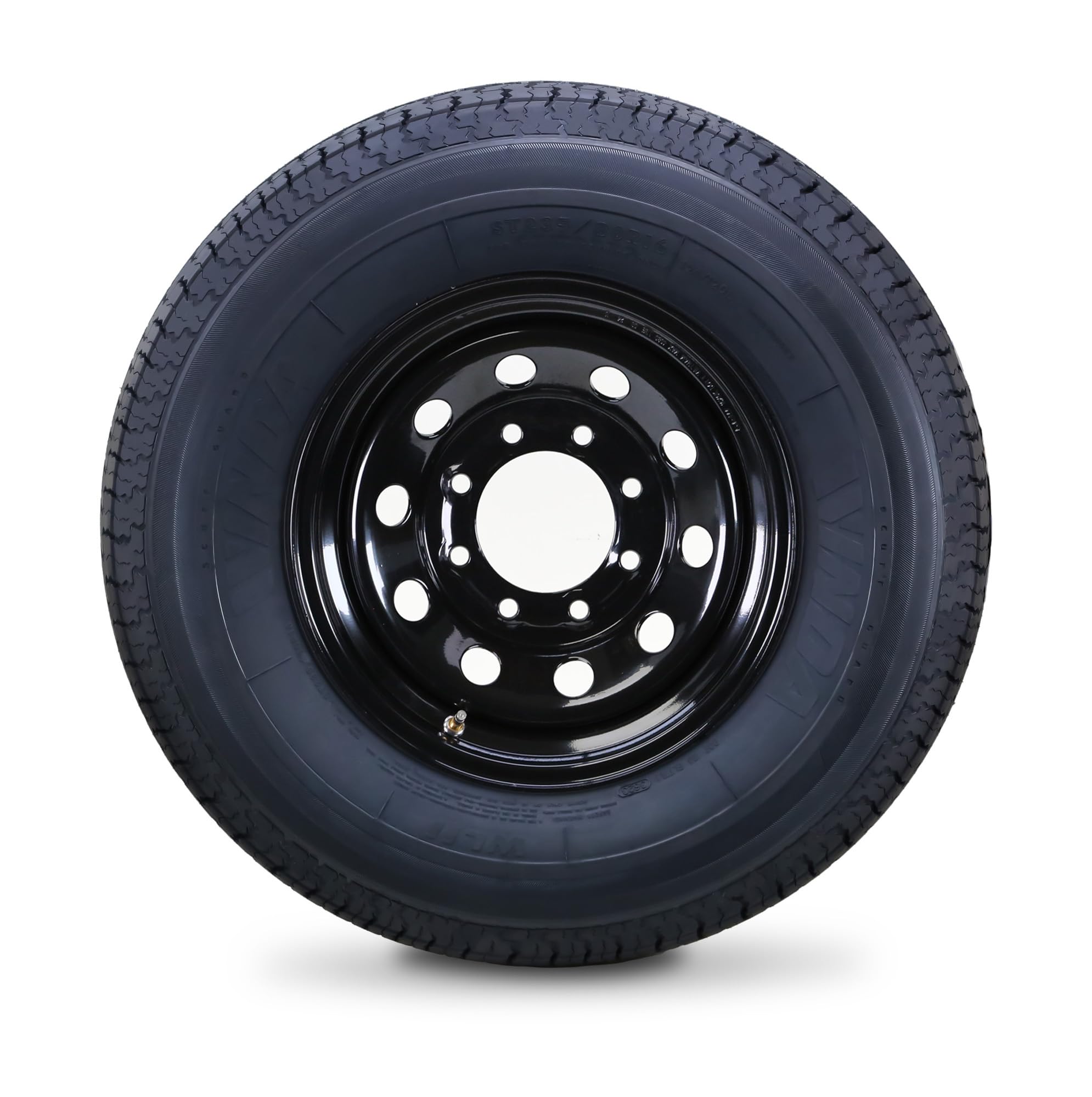 WINDA Trailer Tire Wheel Assembly ST205/75R14 8-Ply D 105L 5 Lug on 4.5" PCD Black Mod Rim