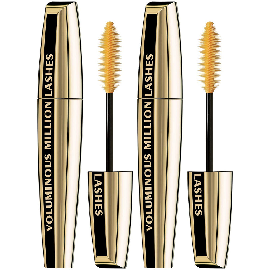 L’Oreal Paris Voluminous Million Lashes Mascara, 635 Blackest Black (Pack of 2)