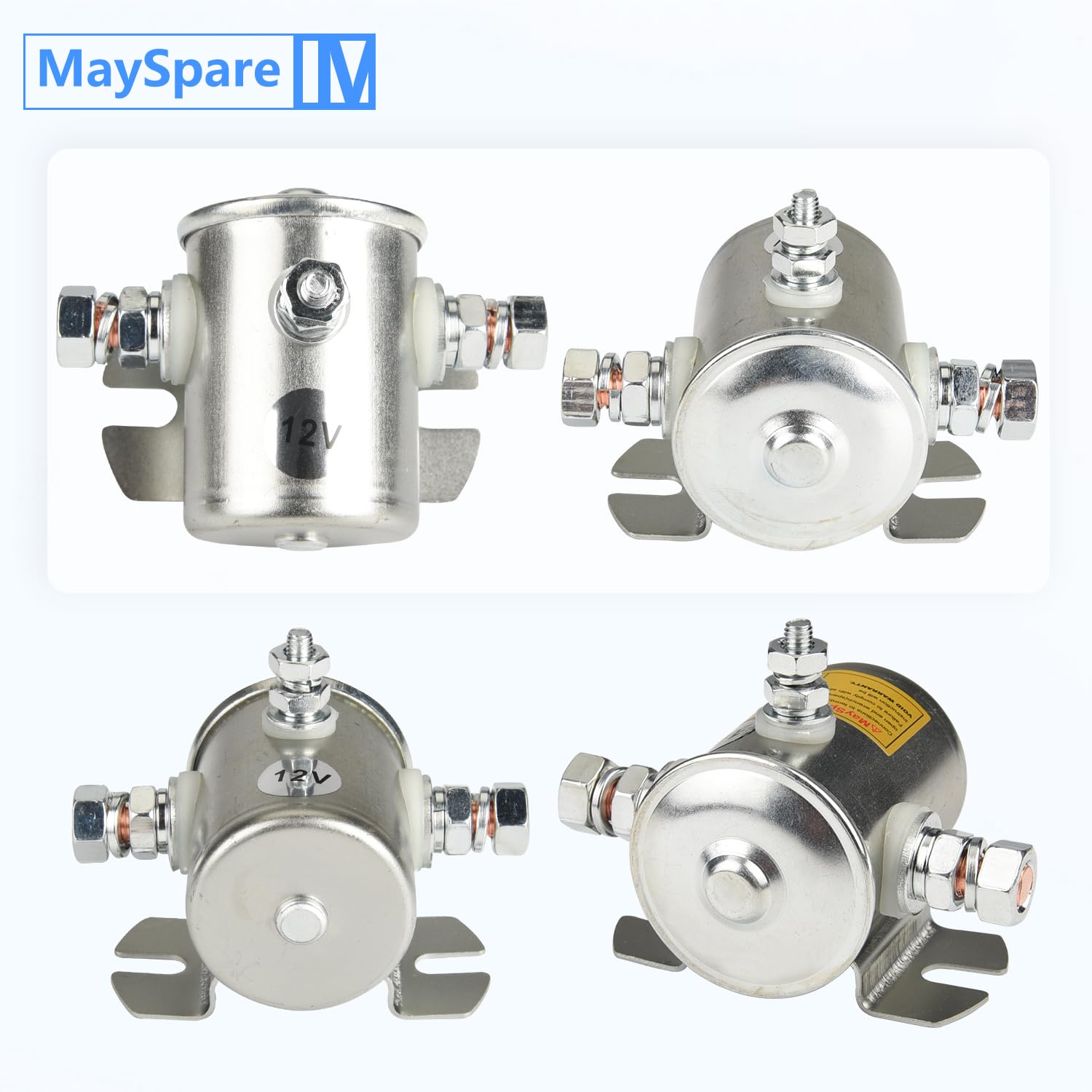 MaySpare Max Transient 200A Trombetta 12V Solenoid Relay 3 Terminal Heavy Duty Winch Marine 24106 SPST 12 Volt Solenoid