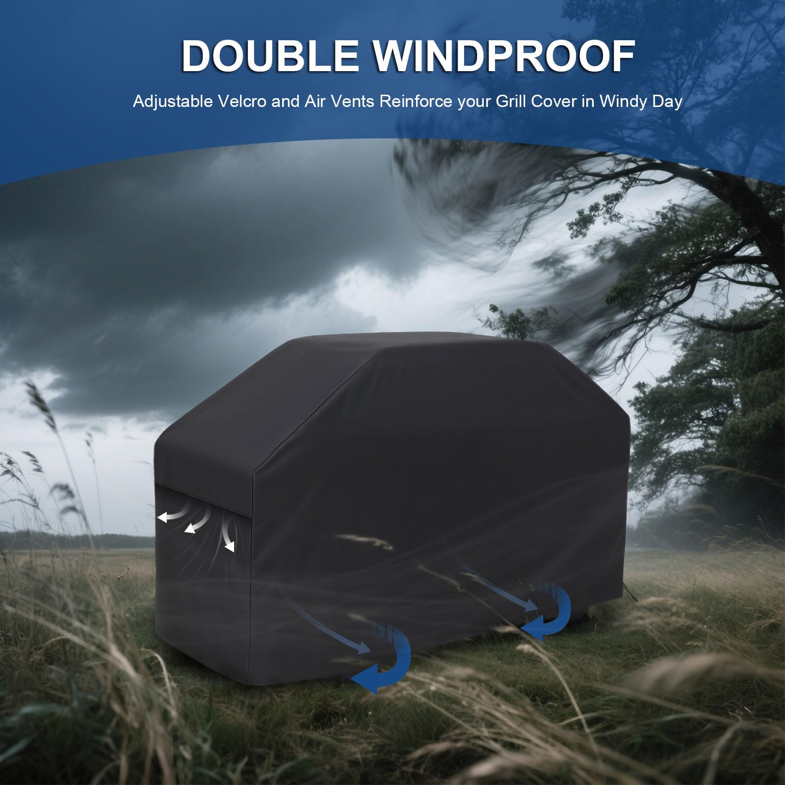 Grill Cover for Outdoor Grill,600D Heavy Duty Griddle Cover for Blackstone 28" Griddle,Waterproof 5483 BBQ Grill Cover with Air Vent and Click-Close Straps