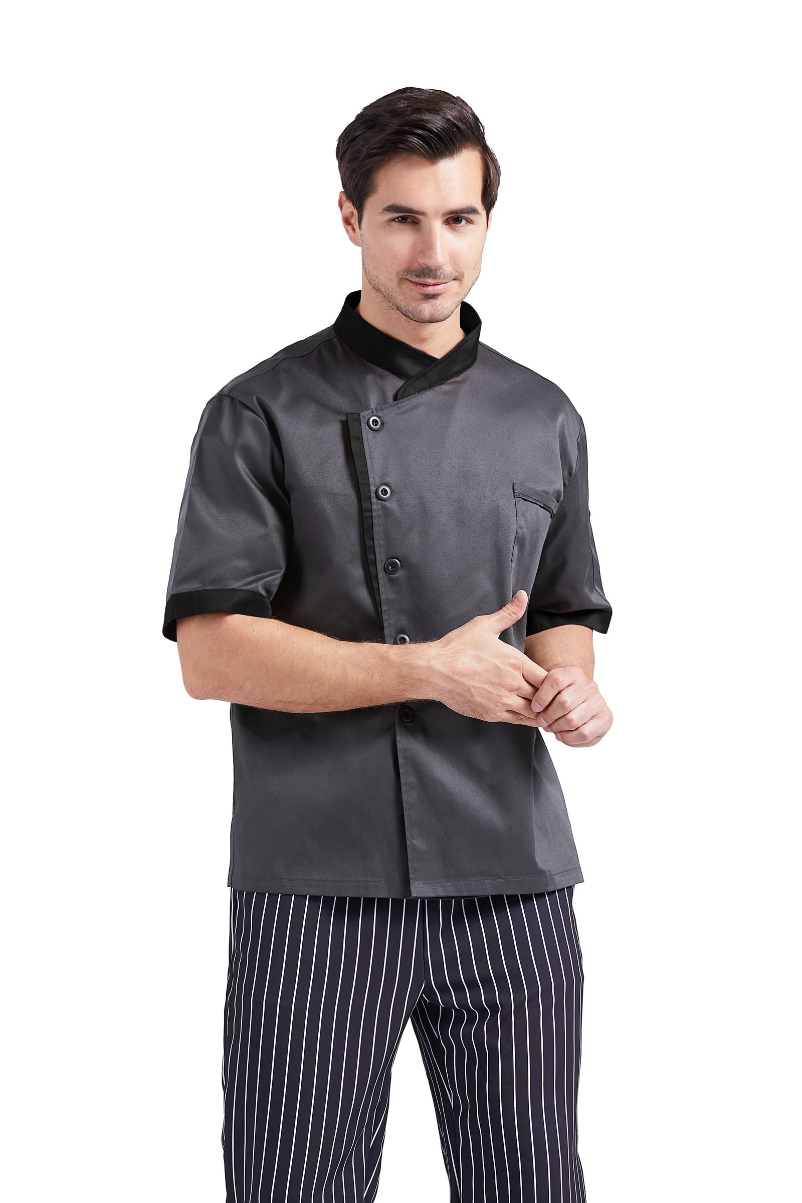 Nanxson Unisex Chef Jacket Men's Chef Coat Restaurant Kitchen Chef Uniform CFM0016