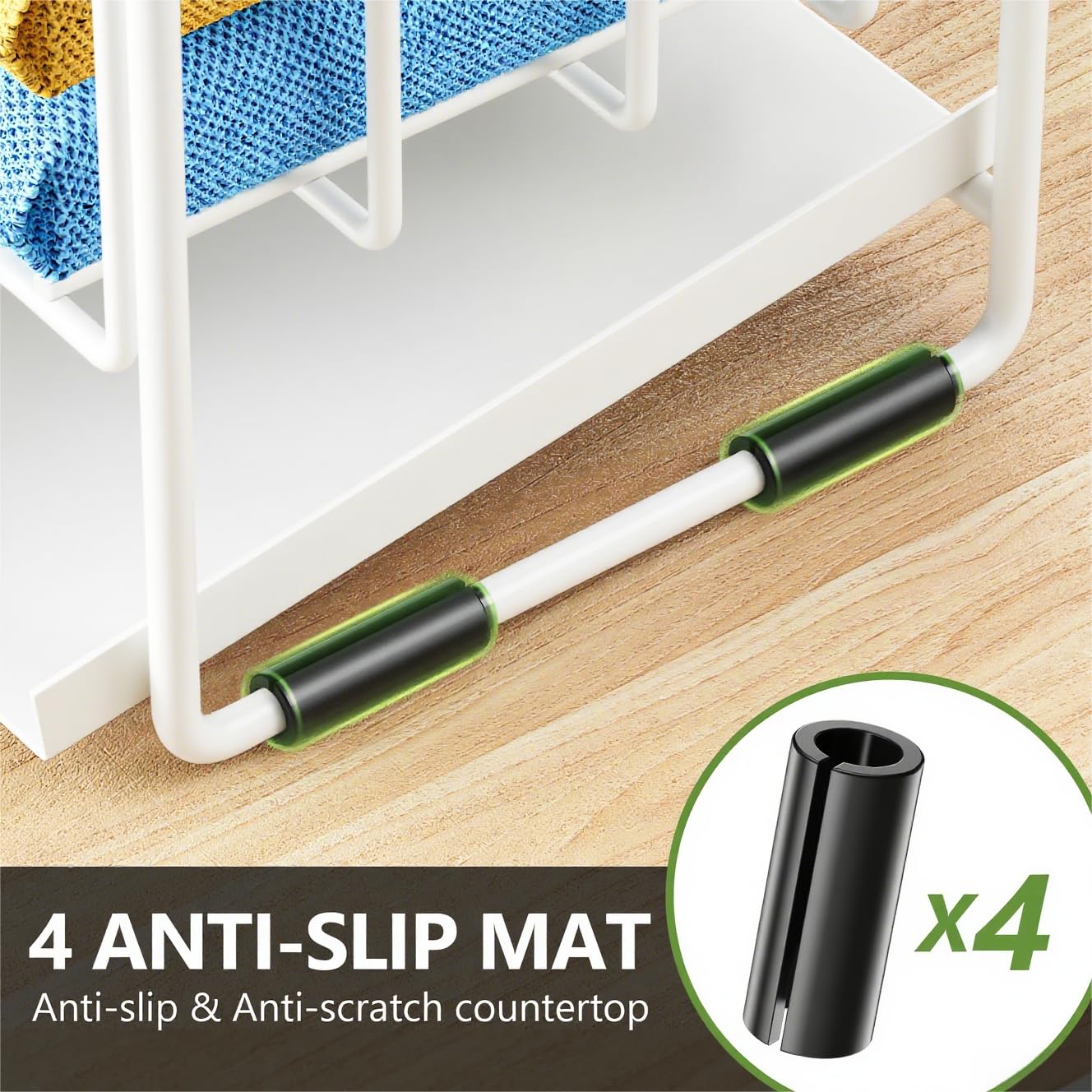 Cisily 2-Tier Kitchen Sink Caddy Organzier Rack with Dish Brush Sponge Holder | Kitchen Sink Countertop Organization Storage,Home Decor Accessories Essentials Stainless Steel