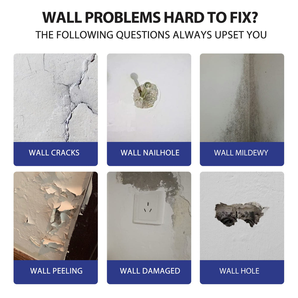 BONCART Spackle Wall Repair Kit,Drywall Repair kit,Wall Mending Agent Putty with Scraper,Plaster Wall Repair Paste for Wall Crack/Nail Hole/Graffiti,Wall Surface