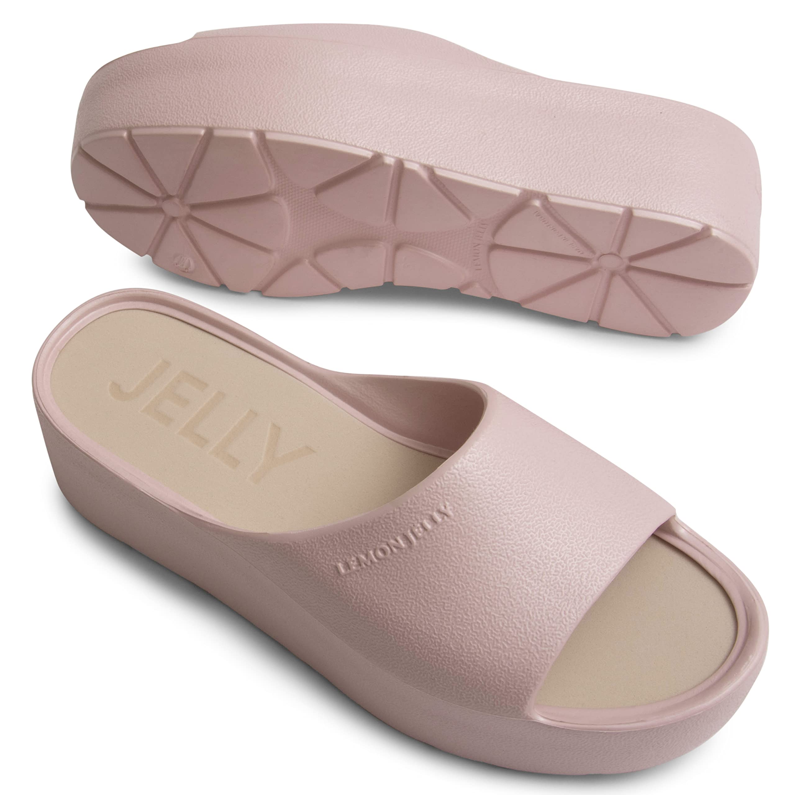 Lemon Jelly Women's Sunny Platform Sandals - Cute Water-Friendly Comfort Wedges for the Beach or Casual Wear - Super Lightweight Slip-On Flip Flops for Ladies