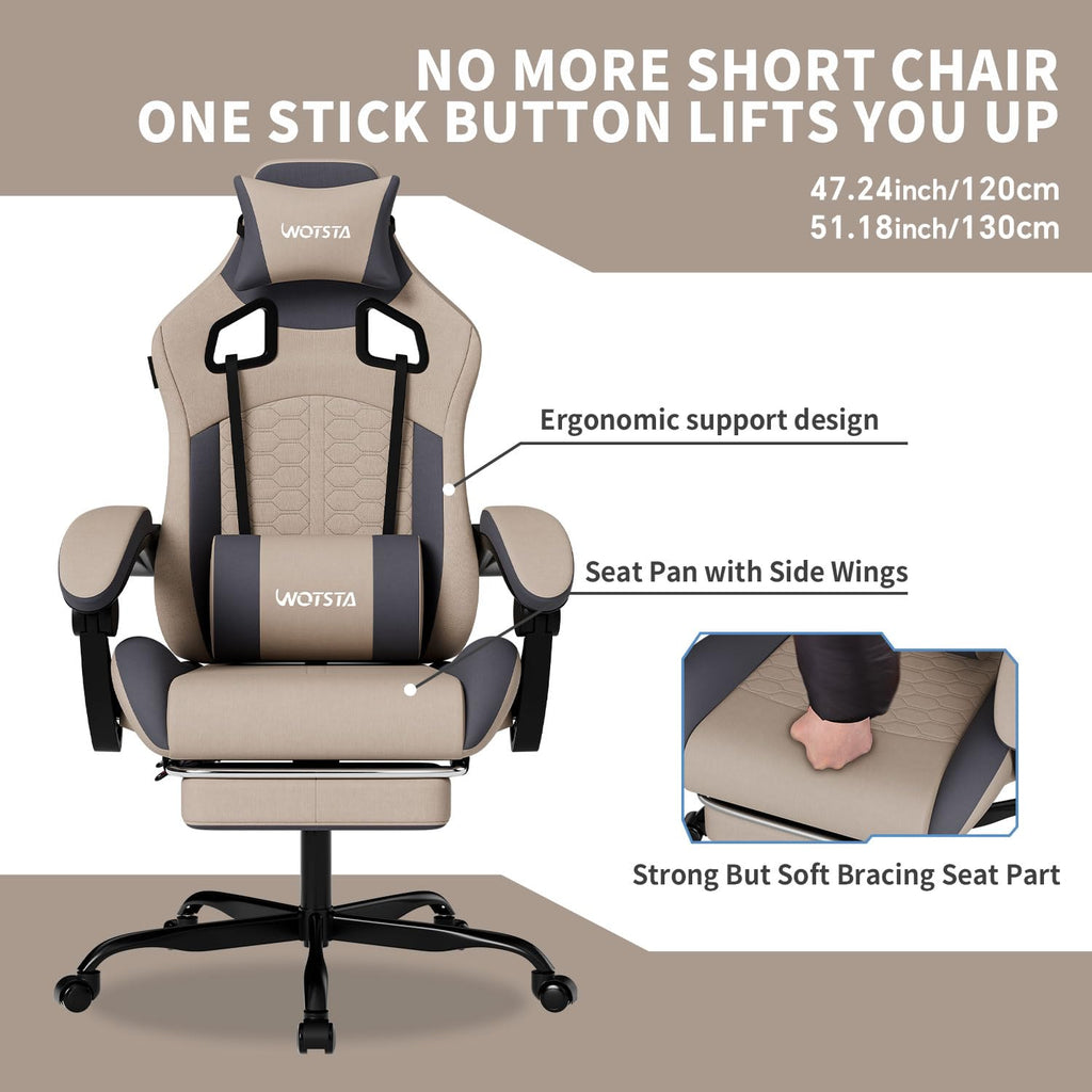 Gaming Chair with Footrest,High Back with Massage Reclining Computer Chair， Big and Tall Racing Gaming Chair Ergonomic Game Chair for Adults PVC Leather (Red)