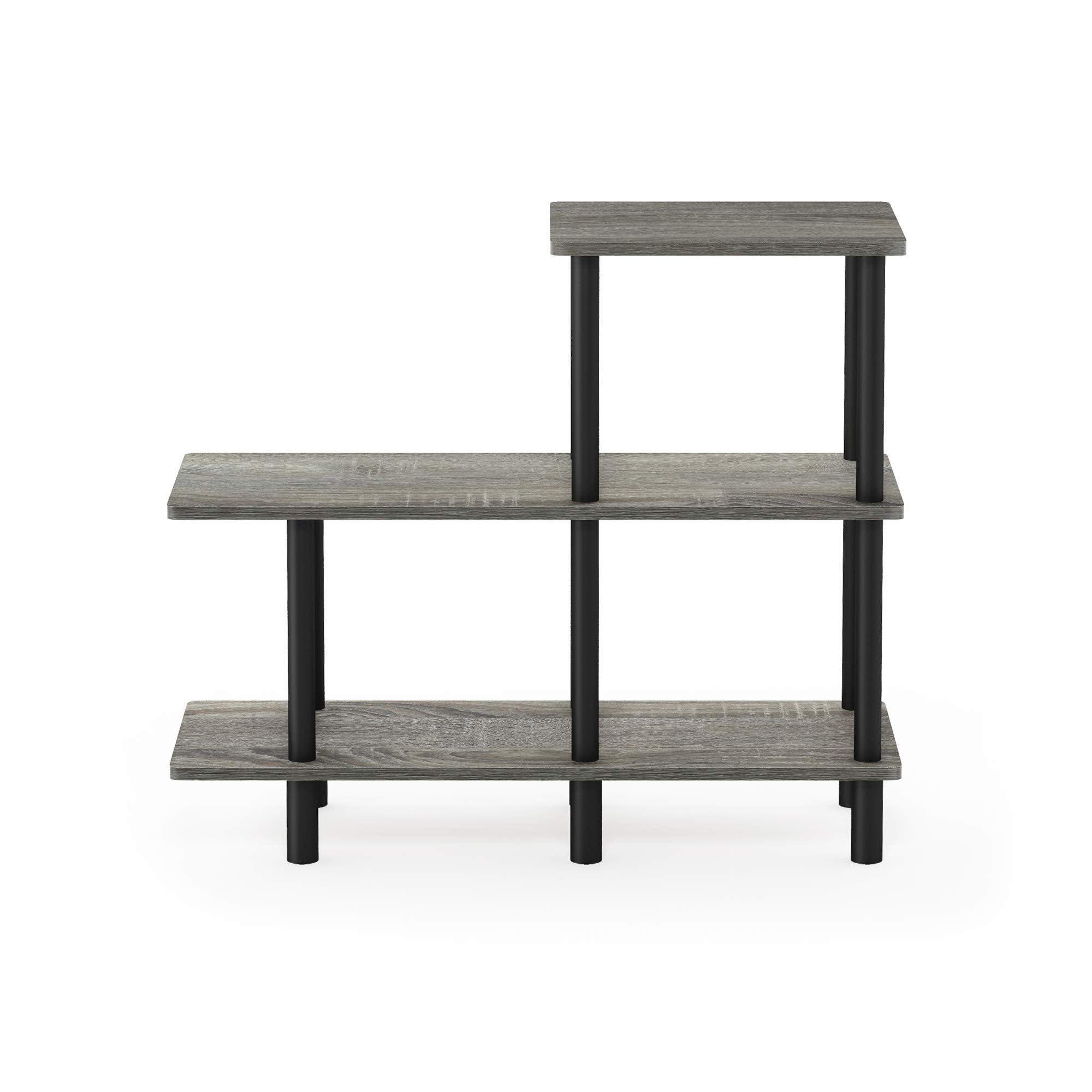 Furinno Turn-N-Tube 4-Tier Design Display Rack, Espresso/Black