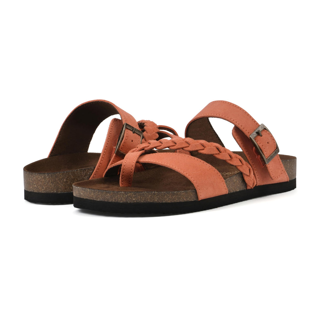 White Mountain Women's Hazy Braided Footbed Sandal