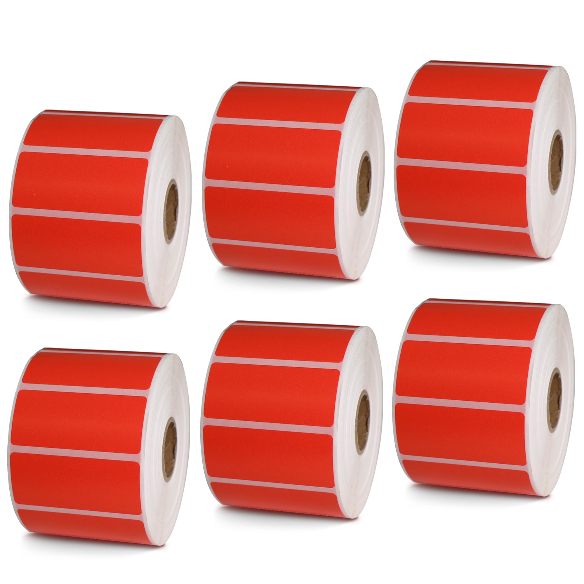 BETCKEY - 1" x 0.5" Small Labels Compatible with Zebra & Rollo Label Printer, Premium Adhesive & Perforated[Light Blue, 6 Rolls, 14580 Labels]