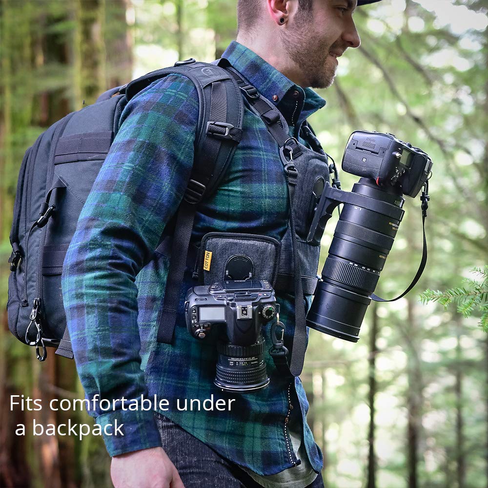 Cotton Carrier CCS G3 Camera Harness System for One Camera, Camo, 1 Camera