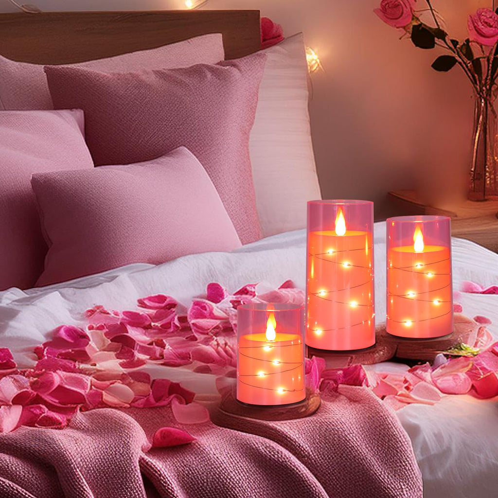 Aignis 12-Pack Waterproof Flameless Candles, 2.2" Slim Plastic Battery Operated LED Pillar Candles with 2 Remotes & Timers, Melt-Proof Fake Electric Candles for Outdoor Patio, Wedding, Home Decor