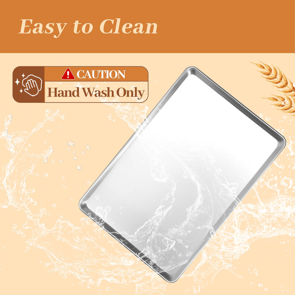 6 Pack Large Size Baking Sheet Pans, Aluminum Commercial Cookie Sheets Non-Stick, 21"x15"