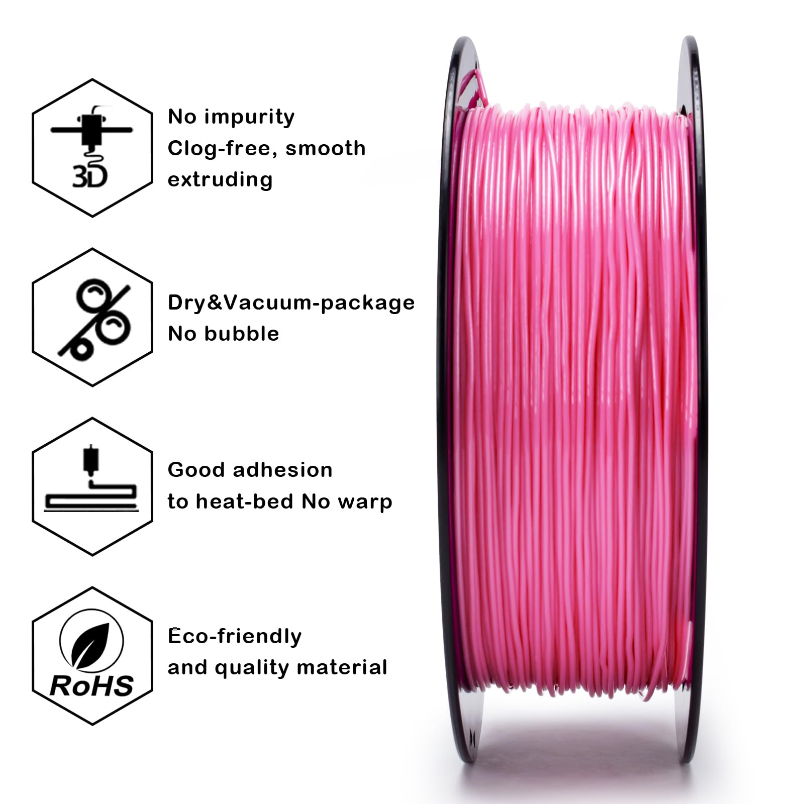 ZIRO TPU Filament 1.75mm 3D Printer Filament, Shore 95A Hardness TPU, Flexible Soft Material, 0.8KG/1.8lbs Spool, Fit Most FDM 3D Printers, Black