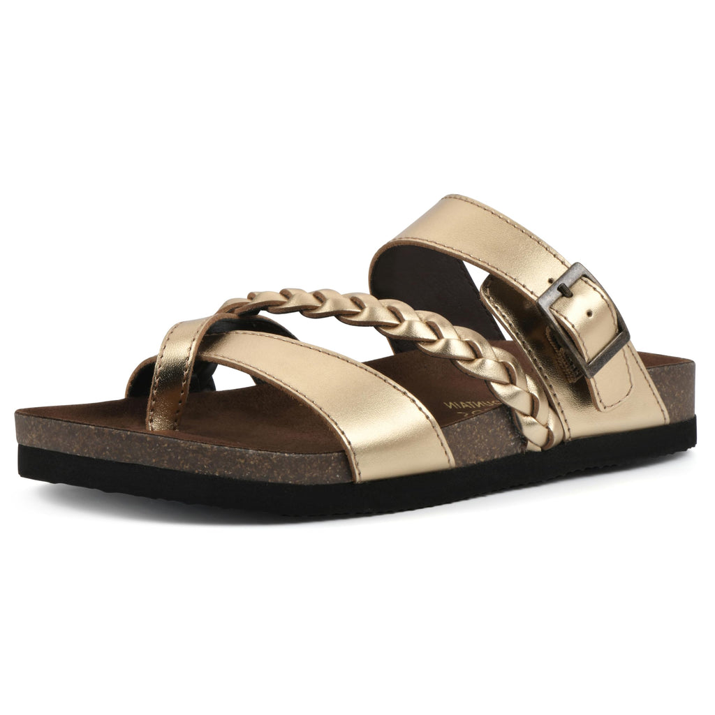 White Mountain Women's Hazy Braided Footbed Sandal