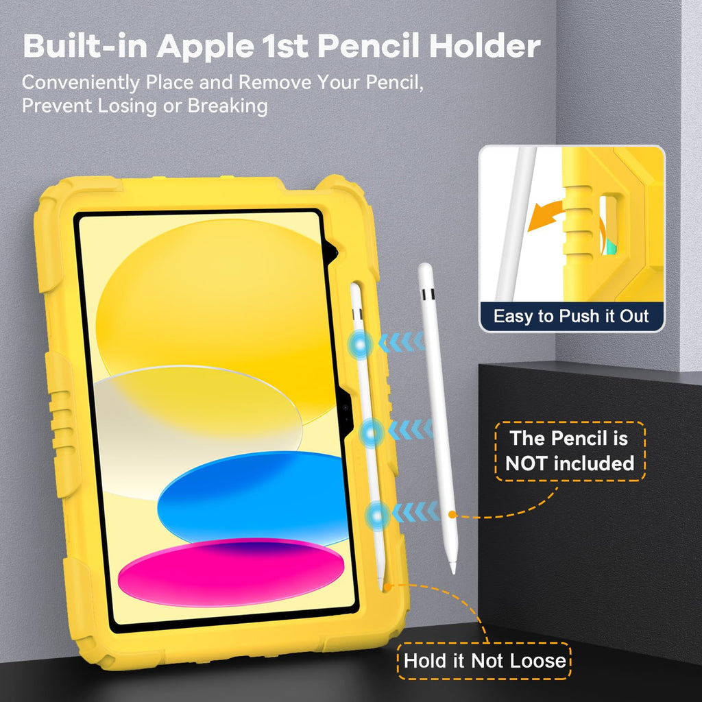 OKP Case for iPad 9th/ 8th/ 7th Generation (2021/2020/2019), Heavy Duty 10.2 inch iPad Shockproof Rugged Protective Cover with Built-in Stand, Hard iPad 9 8 7 Gen Cases for Kids Girls Boys, Black