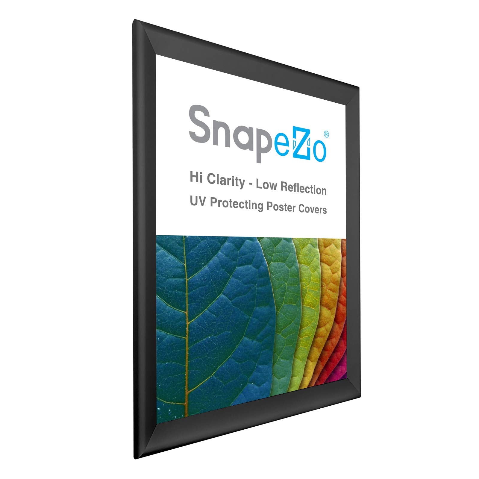SnapeZo Movie Poster Frame 27x40 Inches, Black 1.7 Inch Aluminum Profile, Front-Loading Snap Frame, Wall Mounting, Wide Series for One Sheet Movie Posters