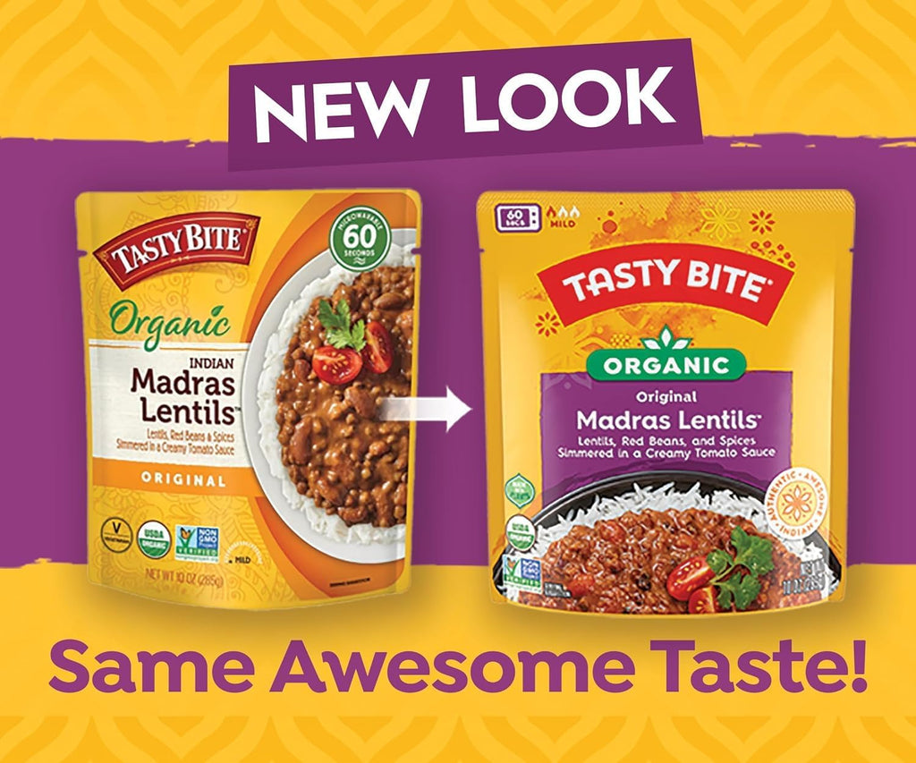 Tasty Bite Organic Madras Lentils, 10 Ounce, Ready to Eat, Microwavable Entree, Vegetarian