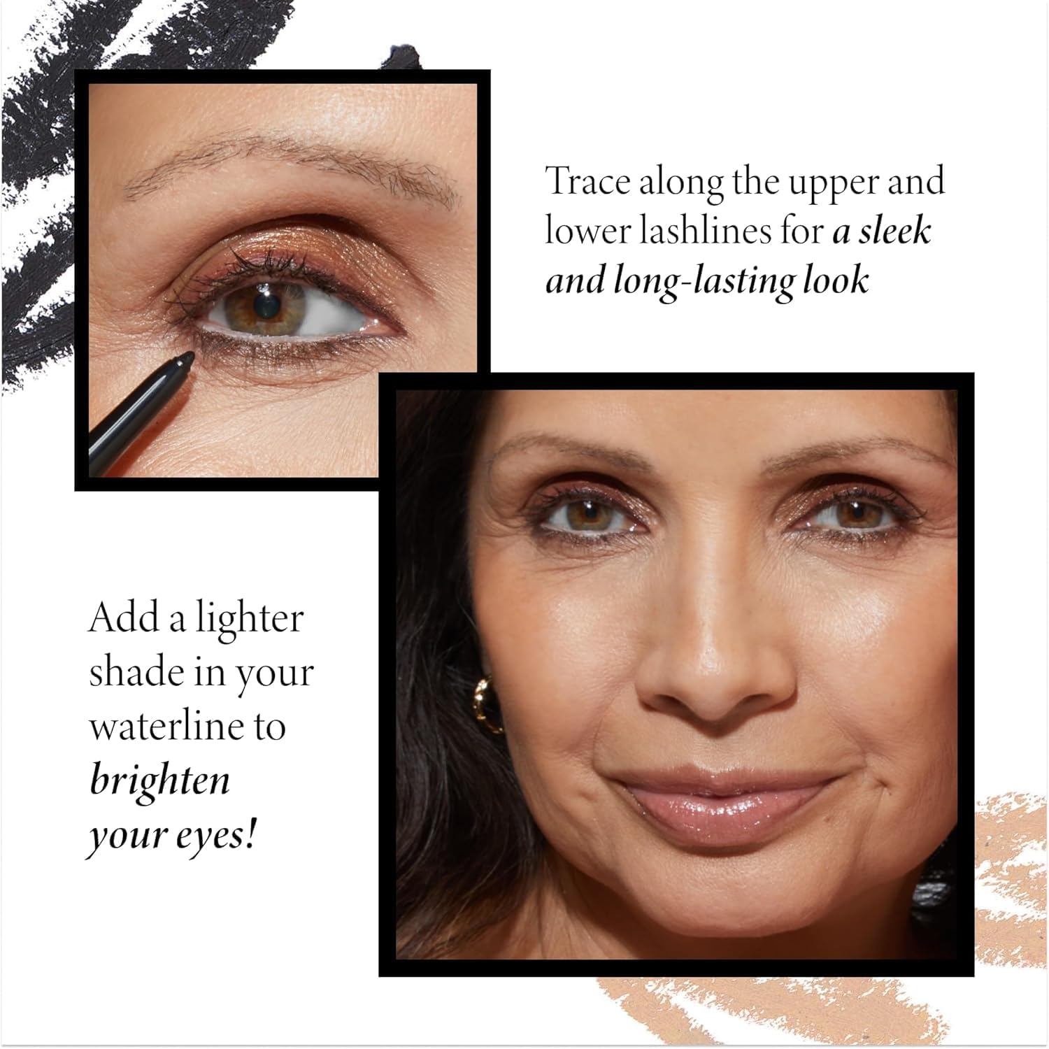 LAURA GELLER NEW YORK INKcredible Gel Eyeliner - Blackbird - Waterproof Smudge-proof Eyeliner Pencil - Built in Sharpener