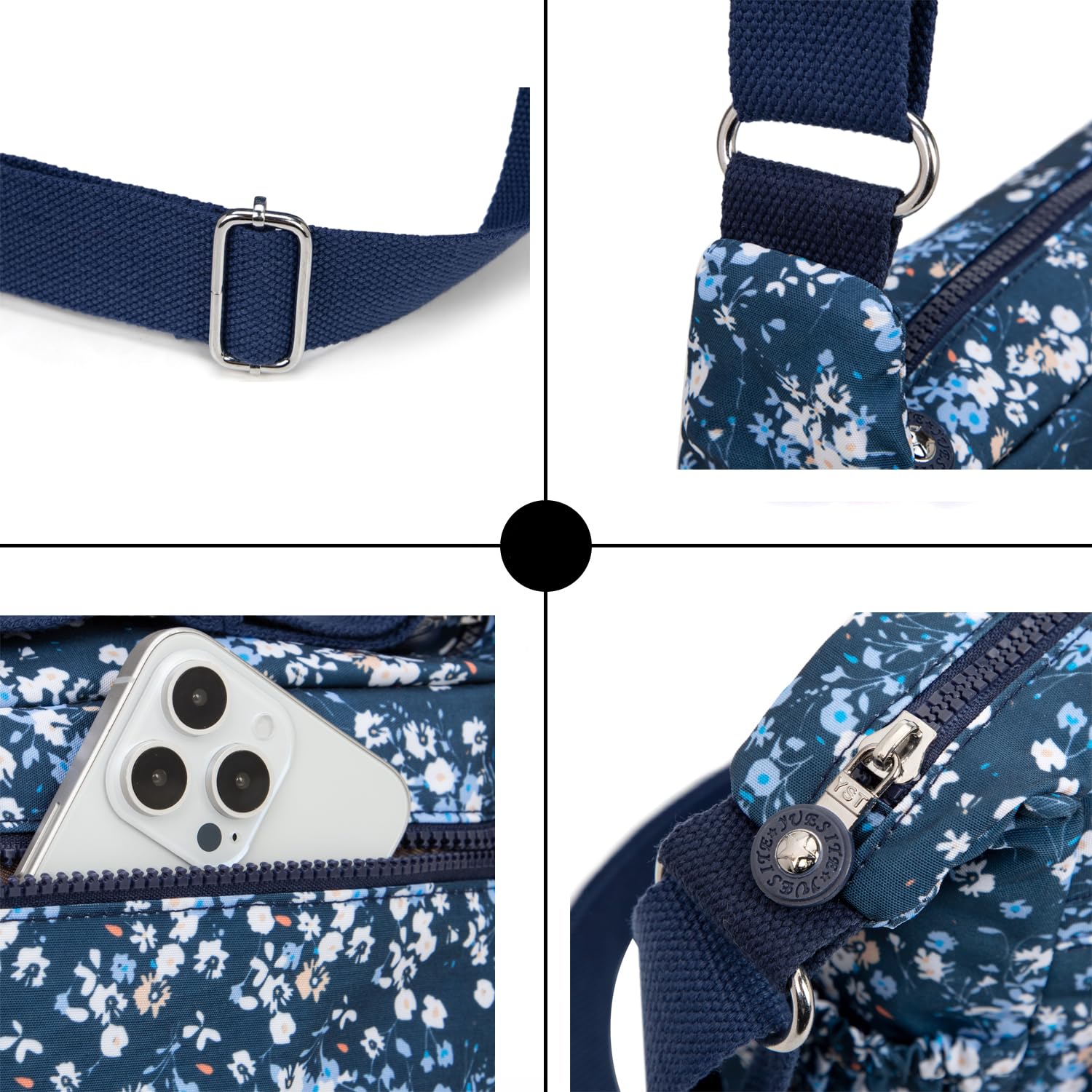 Pealwel Women Shoulder Handbag Roomy Multiple Pockets Bag Ladies Crossbody Purse Tote Top Handle Satchel