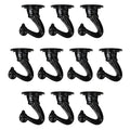 Aidoclip Ceiling Swag Hook Sets - Heavy Duty Hooks with Mounting Hardware for Hanging Plant, Ceiling or Extender Chains - Easy Install with Screws/Brackets (10 pcs - Black)