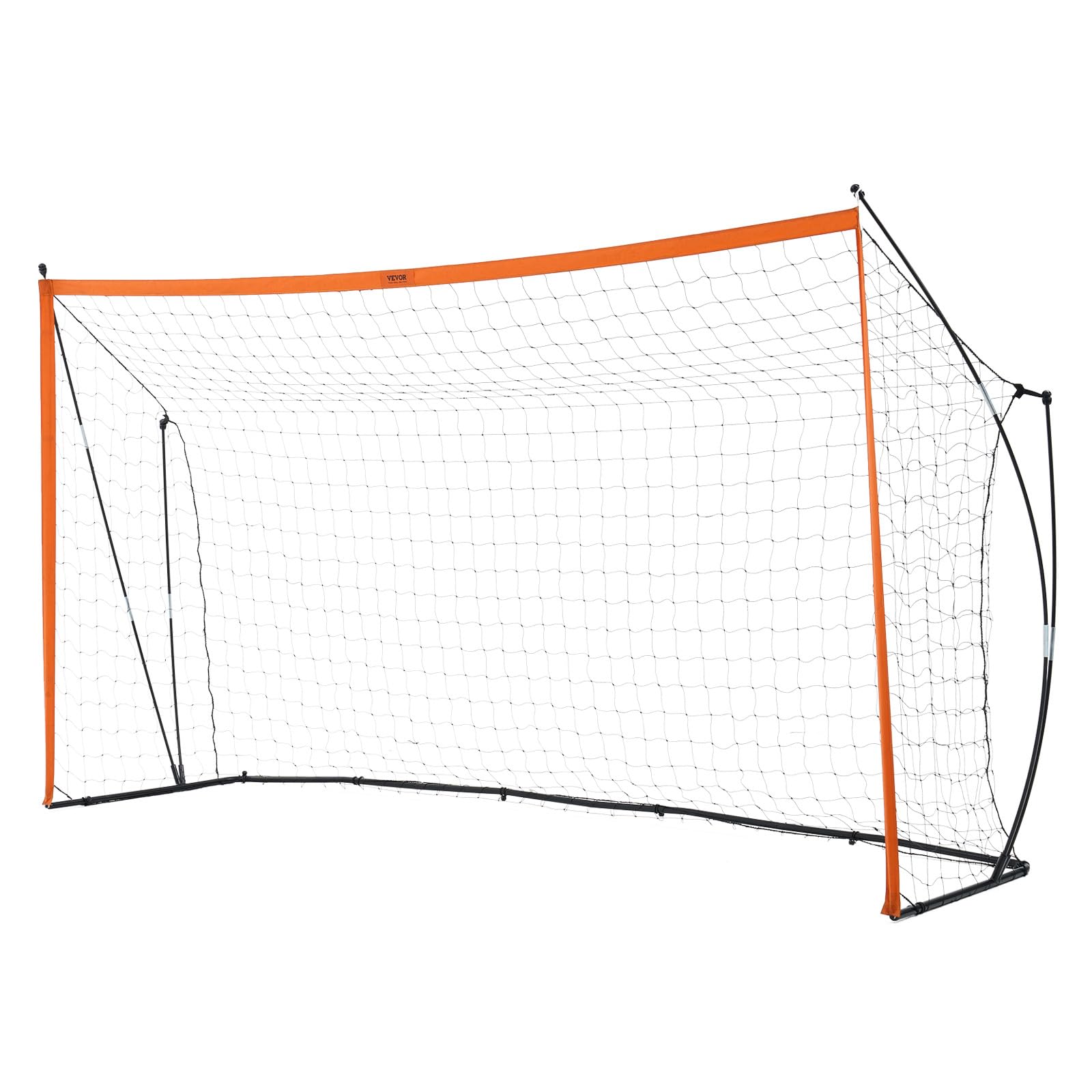 VEVOR Portable Soccer Goal, 12 x 6 ft Large Practice Soccer Net, Steel Fiberglass Structure Training Goal Set with Carry Bag, All-Weather Outdoor Use, for Backyards, Parks, School Fields