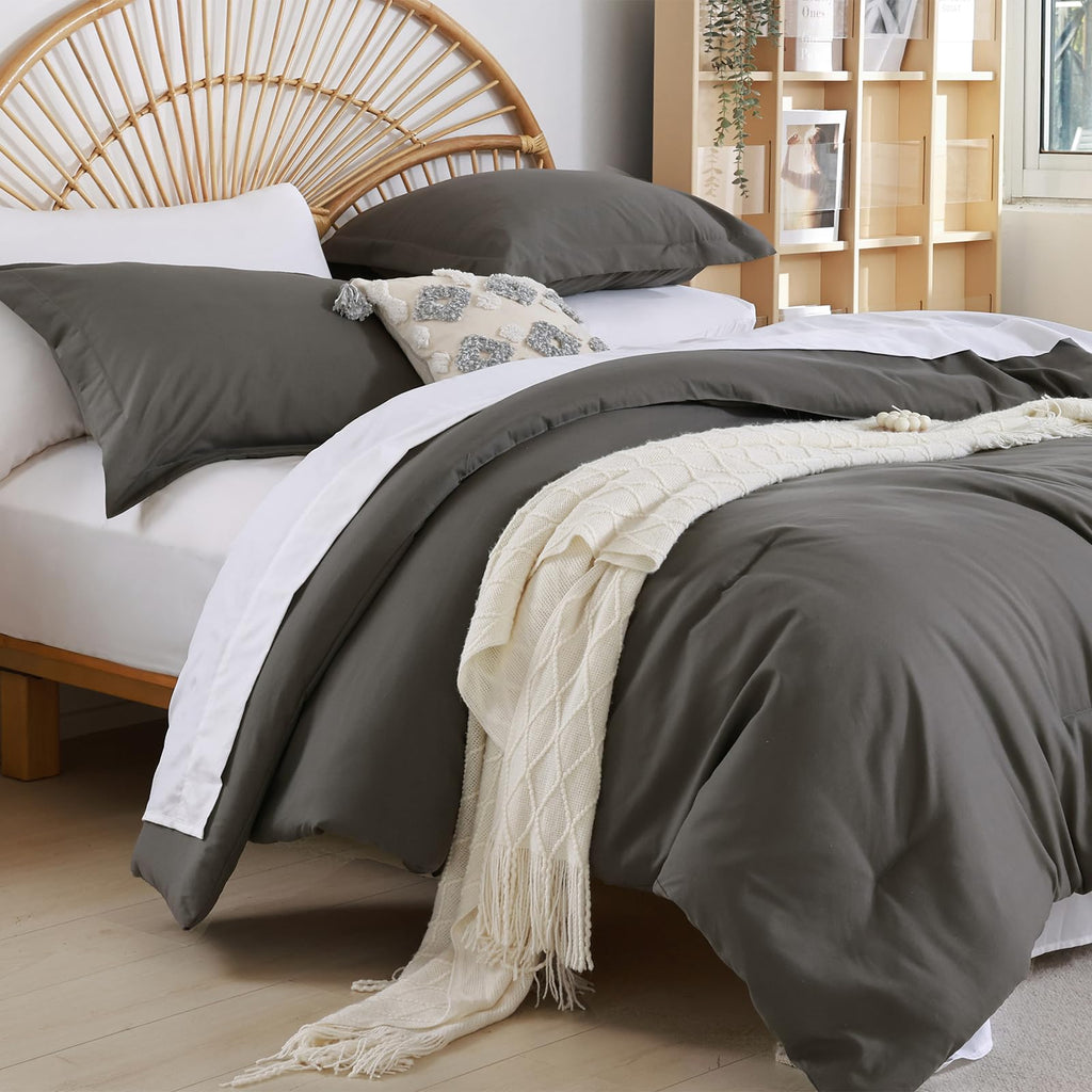 weigelia Twin Comforter Set 5 Pieces Beige Bed in A Bag Soft Queen Bedding Set Lightweight Comforter Set for Women and Men（Comforters, Flat & Fitted Sheets, Pillowcases & Shams）