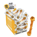 iPaw Turkey Tendons for Dogs 10 Pcs Bulk Pack, 100% Turkey and US Sourced Raw Material, Hypoallergenic, All Natural Human Grade Puppy Chew, Rawhide Alternative Dog Treats, Bone (Large)