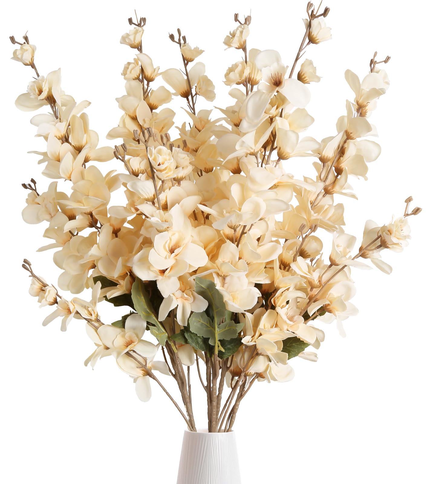 6PCS Blue Delphinium Artificial Flower Lifelike Silk Larkspur Flowers Plant 35.43" Long Stem Blossoms Fake Flowers for Tall Vase Floral Arrangements Home Table Wedding Decor(Blue)