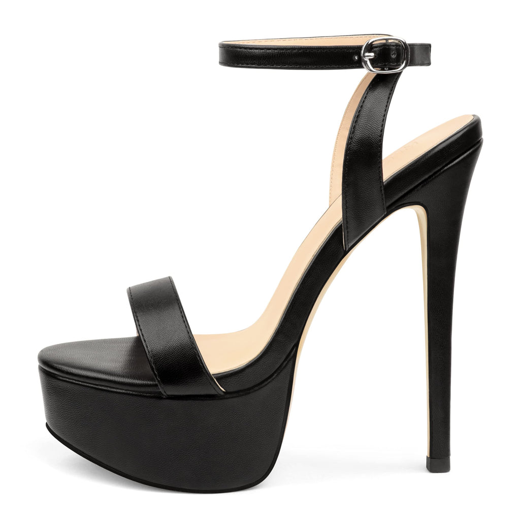 MERUMOTE Women's Platform Heels Sky High Heel Sandals Party Bridal Evening Shoes