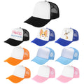 10 Pack Kids Trucker Hats Boys Girls Colorful Baseball Hats Adjustable Sublimation Blank Mesh Plain Baseball Caps