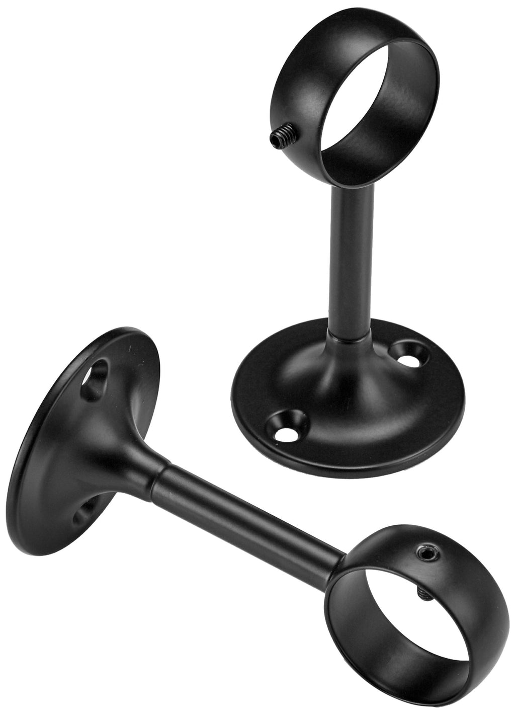 Amazon Basics Curtain Rod Ceiling-Mount Bracket Set, 4-Pack, Black Finish