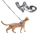 pidan Cat Harness and Leash Set, XL Size for Large Cats, Escape Proof | Adjustable Kitten Harness for Large Small Cats, Lightweight Soft Walking Travel Harness (Grey-M Size)