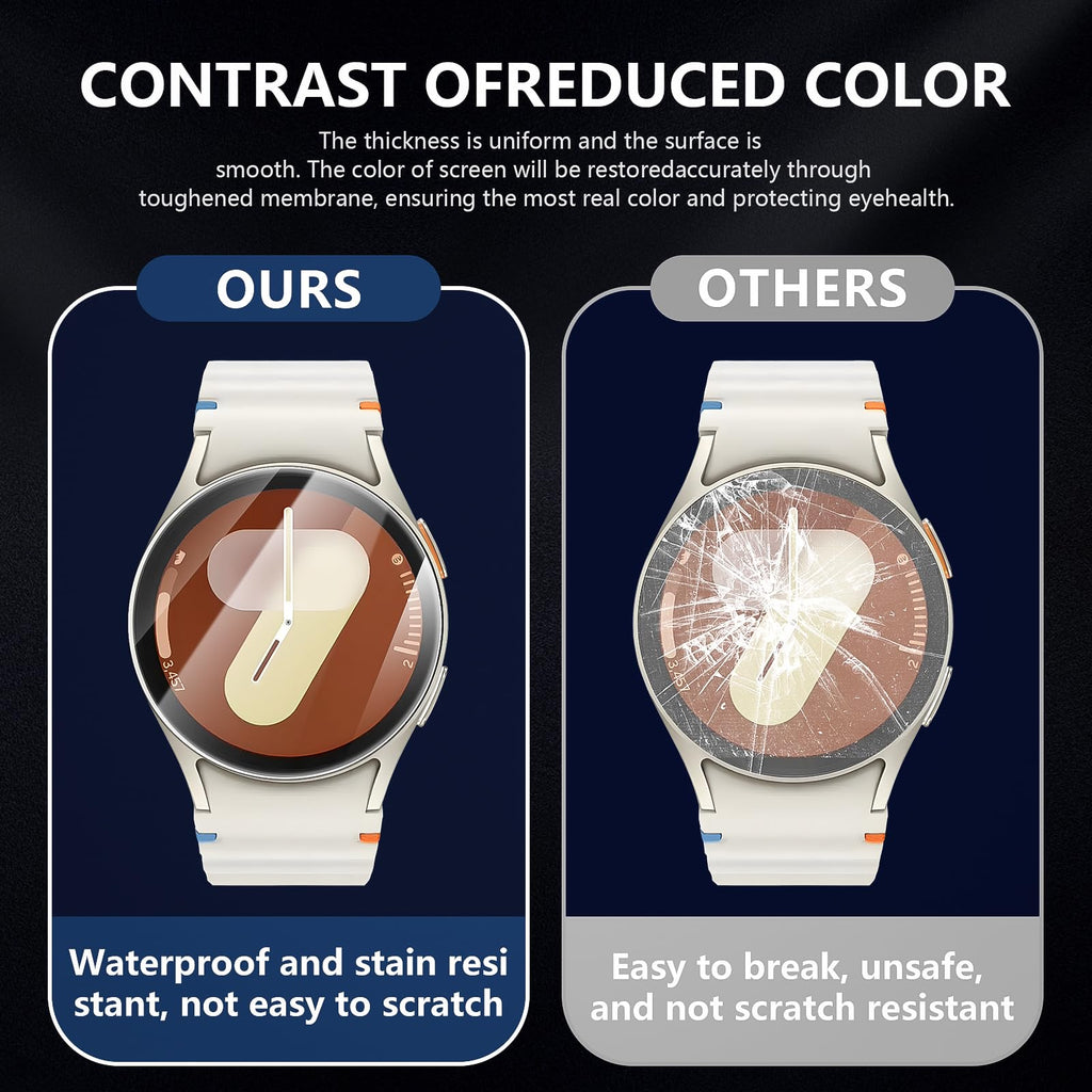 Suoman 4-Pack for Samsung Galaxy Watch 4 Classic 46mm Tempered Glass Screen Protector for Galaxy Watch 4 Classic 46mm Smartwatch [2.5D 9H Hardness] [Anti-Scratch]