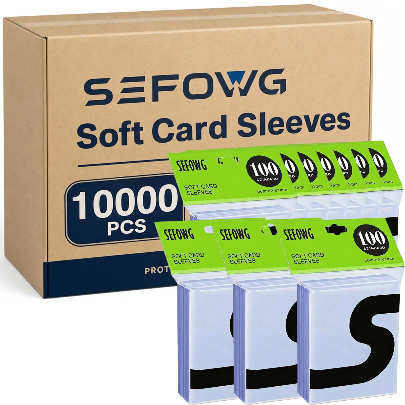 600ct Clear Card Sleeves for Trading Cards, Baseball Sports Soft Sleeves, Ultra Soft Plastic Card Protector Sleeve for Football, MTG, PKM, Game, Standard Cards