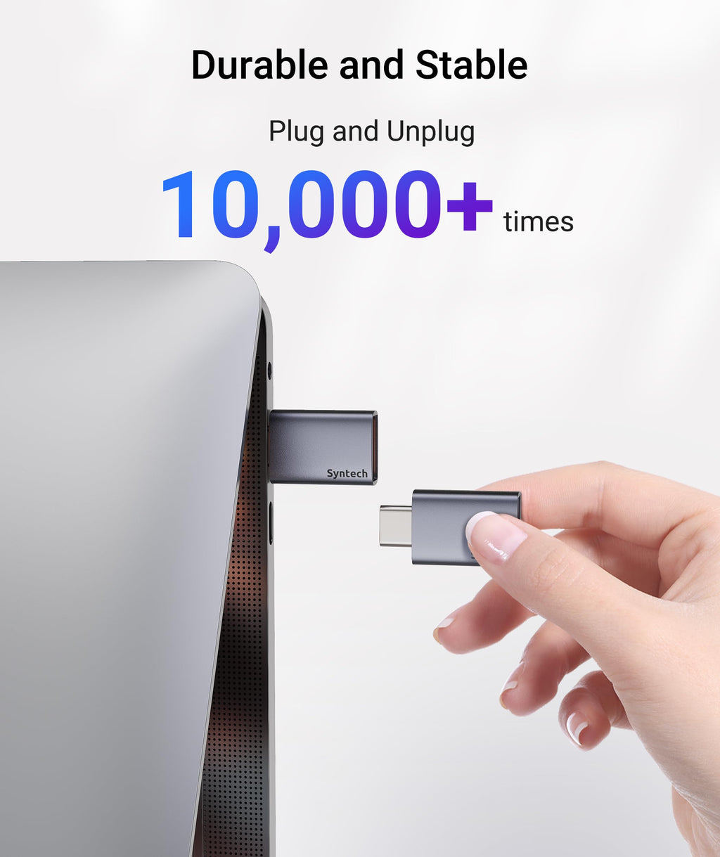 Syntech USB C to USB Adapter (2 Pack), 10Gbps USB3.2 Gen 2 Fit Side by Side, Type C Male to A 3.2 Female Adapter Compatible with iPhone 17e 17 Pro Max/iPad/iMac/MacBook Pro & Thunderbolt 5/4 Devices