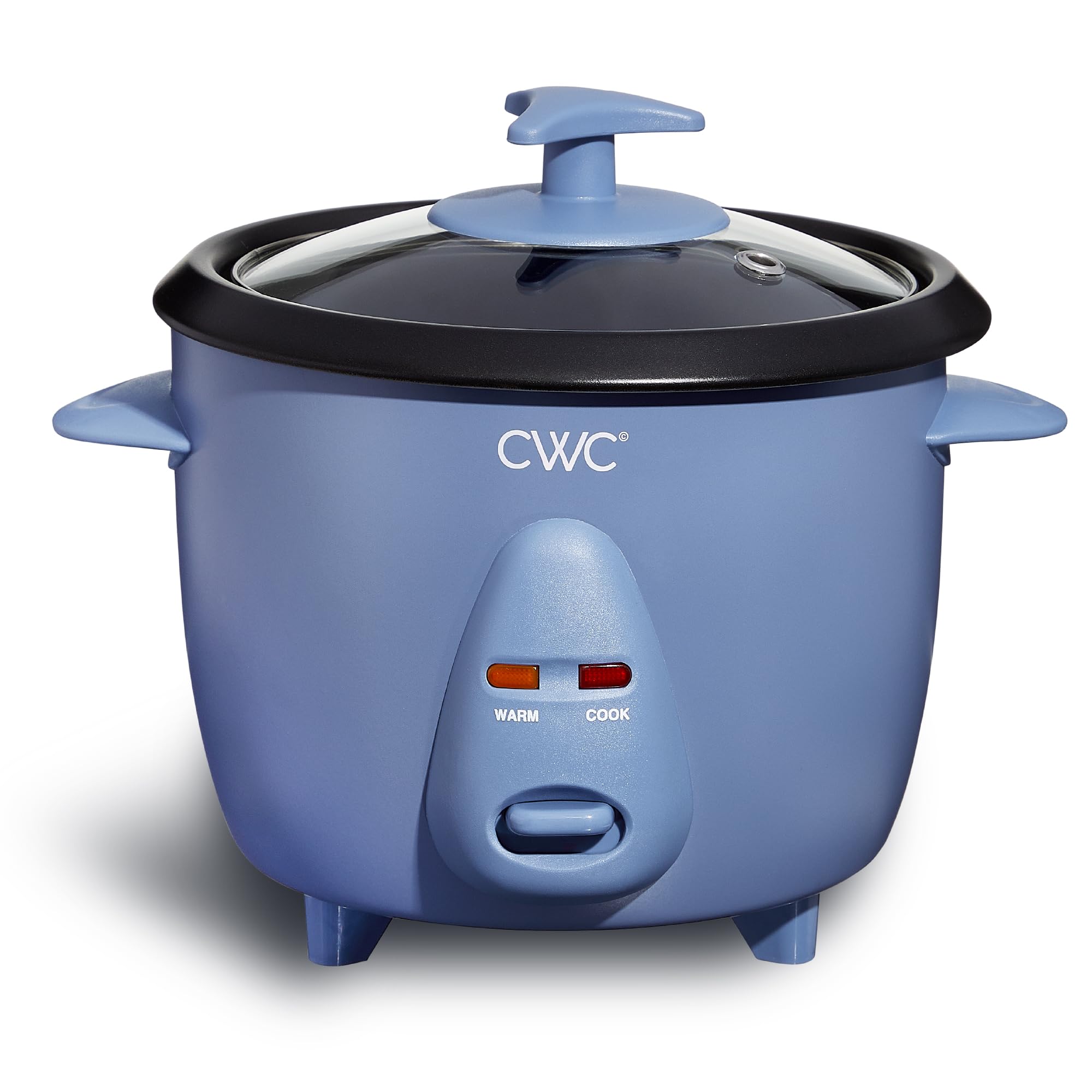 COOK WITH COLOR 6 Cup Rice Cooker 300W - Effortless Cooking and Perfectly, Cooks 3 Cups of Raw Rice for 6 Cups of Cooked Rice, Floral Blue