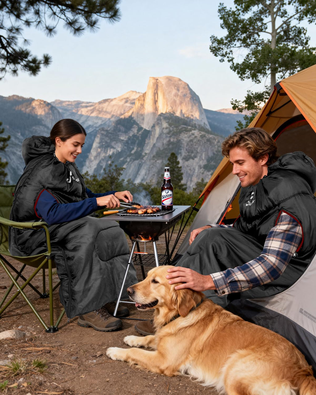 Sportneer Wearable Sleeping Bag for Adults & Kids – Walkable with Arm Zippers, Warm Weather & Cold Waterproof, Compact for Camping, Stadiums, Travel, Backpacking & Car Use