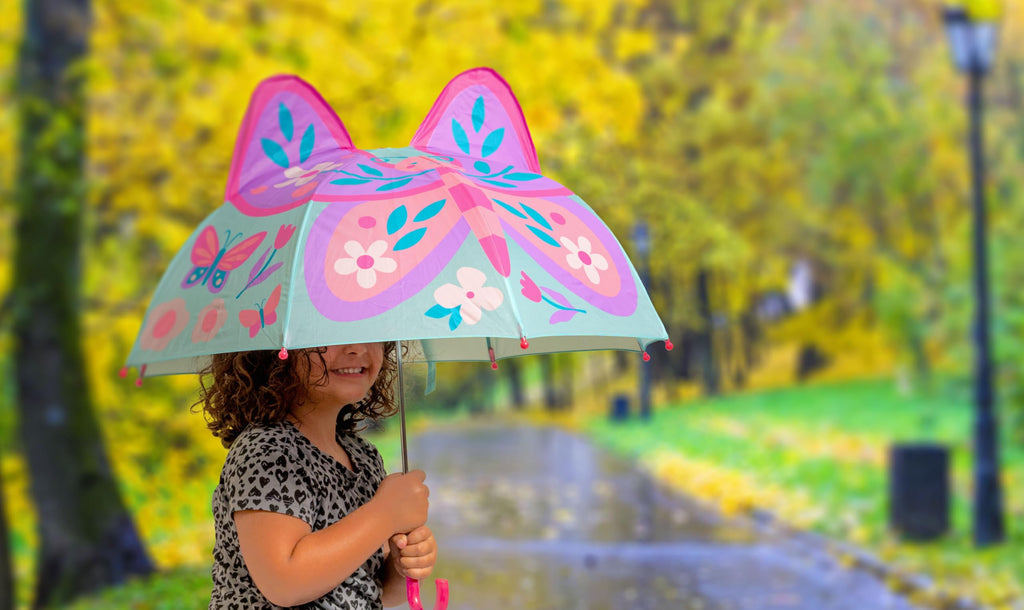 Stephen Joseph, 3D Pop Up Kids Umbrella, Cute Animals & Toddler Rain Umbrella Lightweight Easy Grip Handle for Boys Girls Ages 3-8