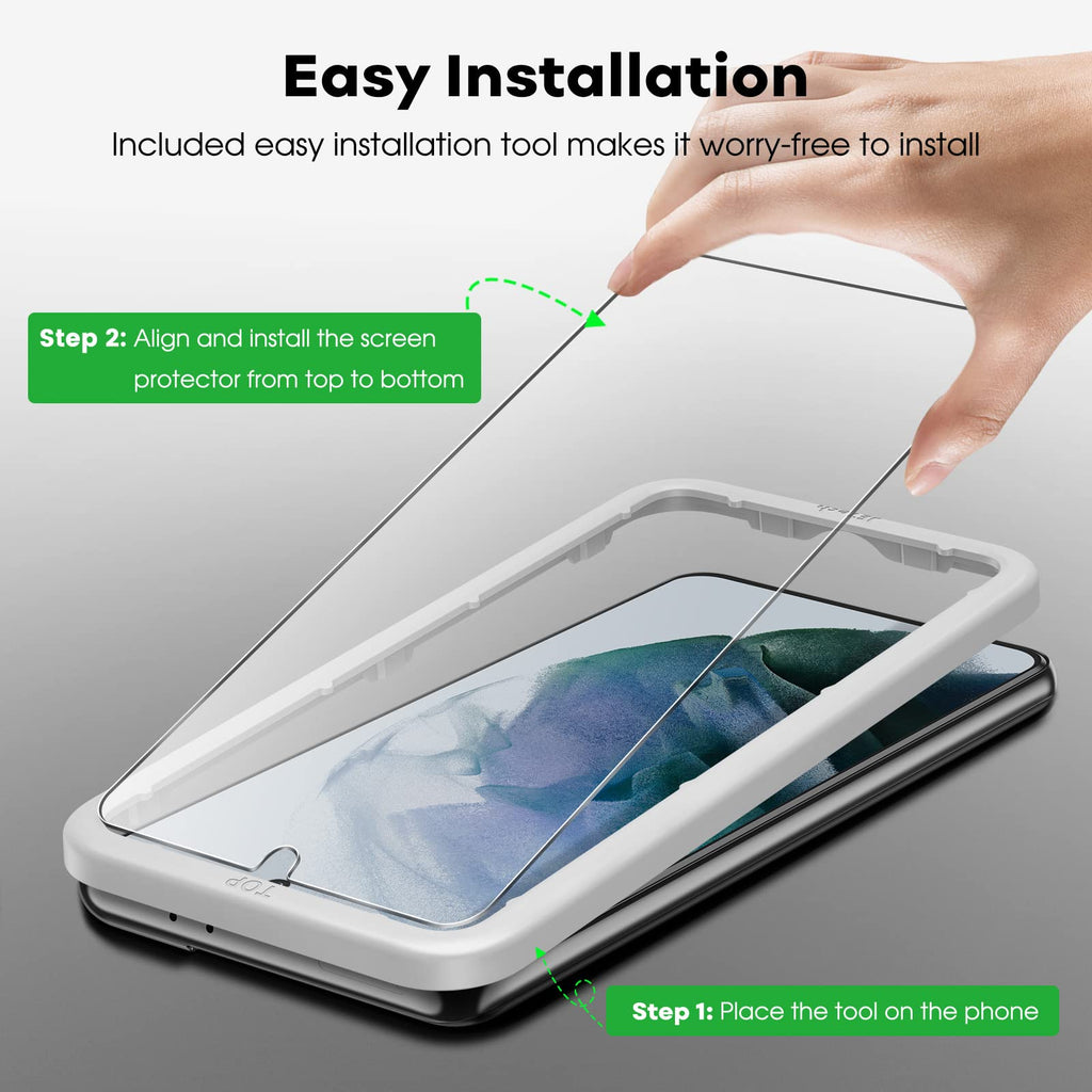 JETech Screen Protector for Samsung Galaxy S20 FE 6.5-Inch with Camera Lens Protector, Tempered Glass Film, Fingerprint ID Compatible, HD Clear, 2-Pack Each