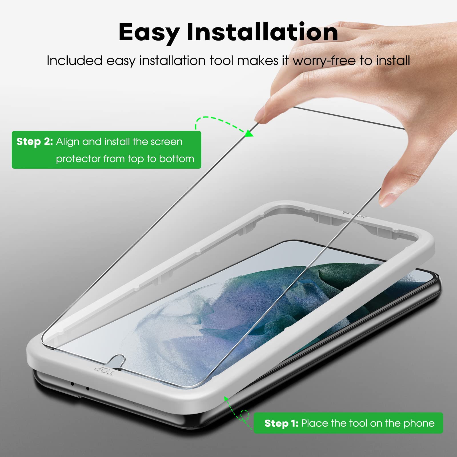 JETech Screen Protector for Samsung Galaxy S20 FE 6.5-Inch with Camera Lens Protector, Tempered Glass Film, Fingerprint ID Compatible, HD Clear, 2-Pack Each