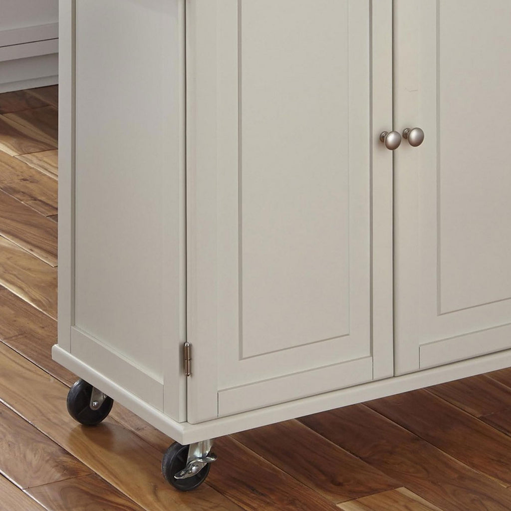 Homestyles Mobile Kitchen Island Cart with Stainless Steel Top, Blue