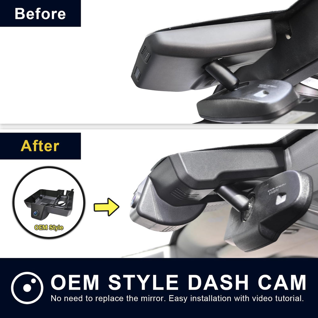 Mangoal 4K Dash Cam Custom fit for Chevy Suburban/Tahoe 2023-2026(Model A), LS LT RET Z71 Premier High Country, Integrated OEM Look, UHD 2160P Video, WiFi & App, GPS, 64GB Card