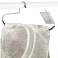 Blanket Hangers Set of 6 Heavy Duty Stainless Steel Hanger with Black Vinyl Nonslip Coating - Great for Closet Storage of Quilts, Comforters, Bedding, Table Cloths, Towels, Rugs and Sleeping Bags