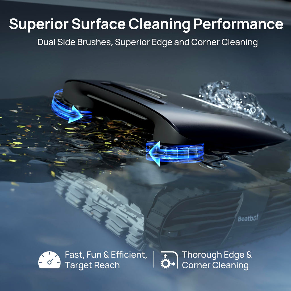 Beatbot AquaSense 2 Ultra Pool Vacuum Robot, Pool Mapping with AI Camera, AI Cruise Debris Detection, Multi-Level Platform Cleaning, 5-in-1 Cleaning, Superior Surface Cleaning – Midnight Blue