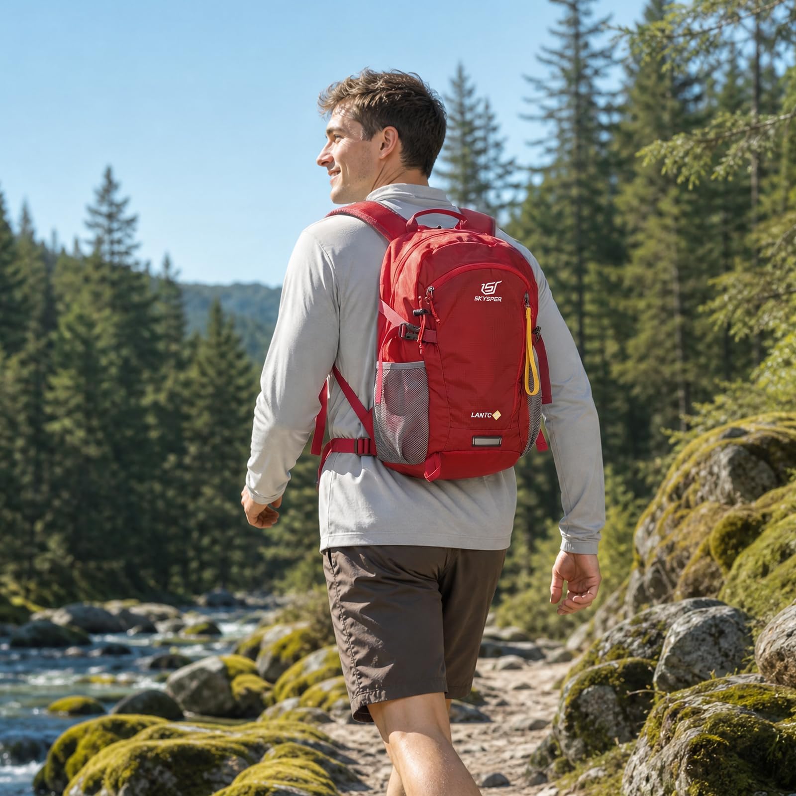 SKYSPER Small Hiking Backpack, 20L Lightweight Travel Backpacks Hiking Daypack for Women Men