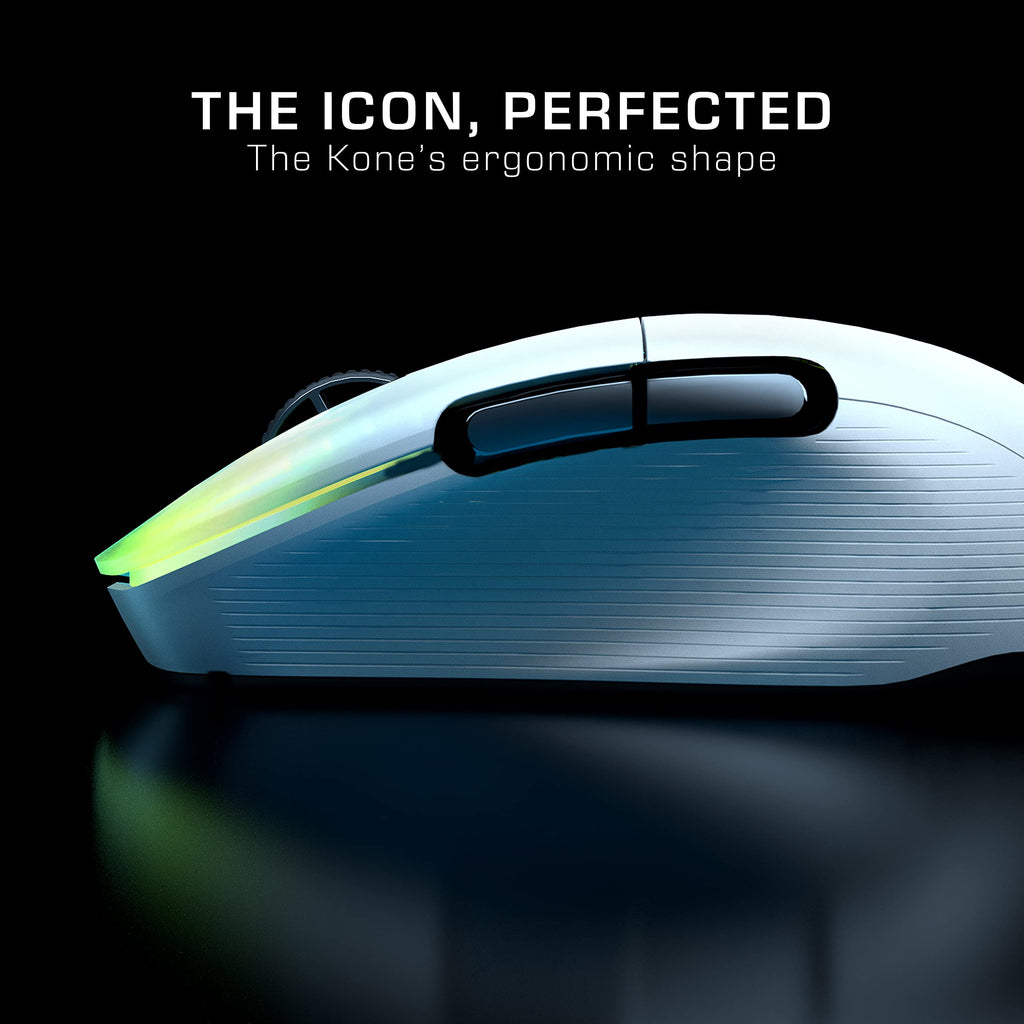 ROCCAT Kone AIMO Remastered PC Gaming Mouse, Optical, RGB Backlit Lighting, 23 Programmable Keys, Onboard Memory, Palm Grip, Owl Eye Sensor, Ergonomic, LED Illumination, Adjustable to 16,000 DPI-Black