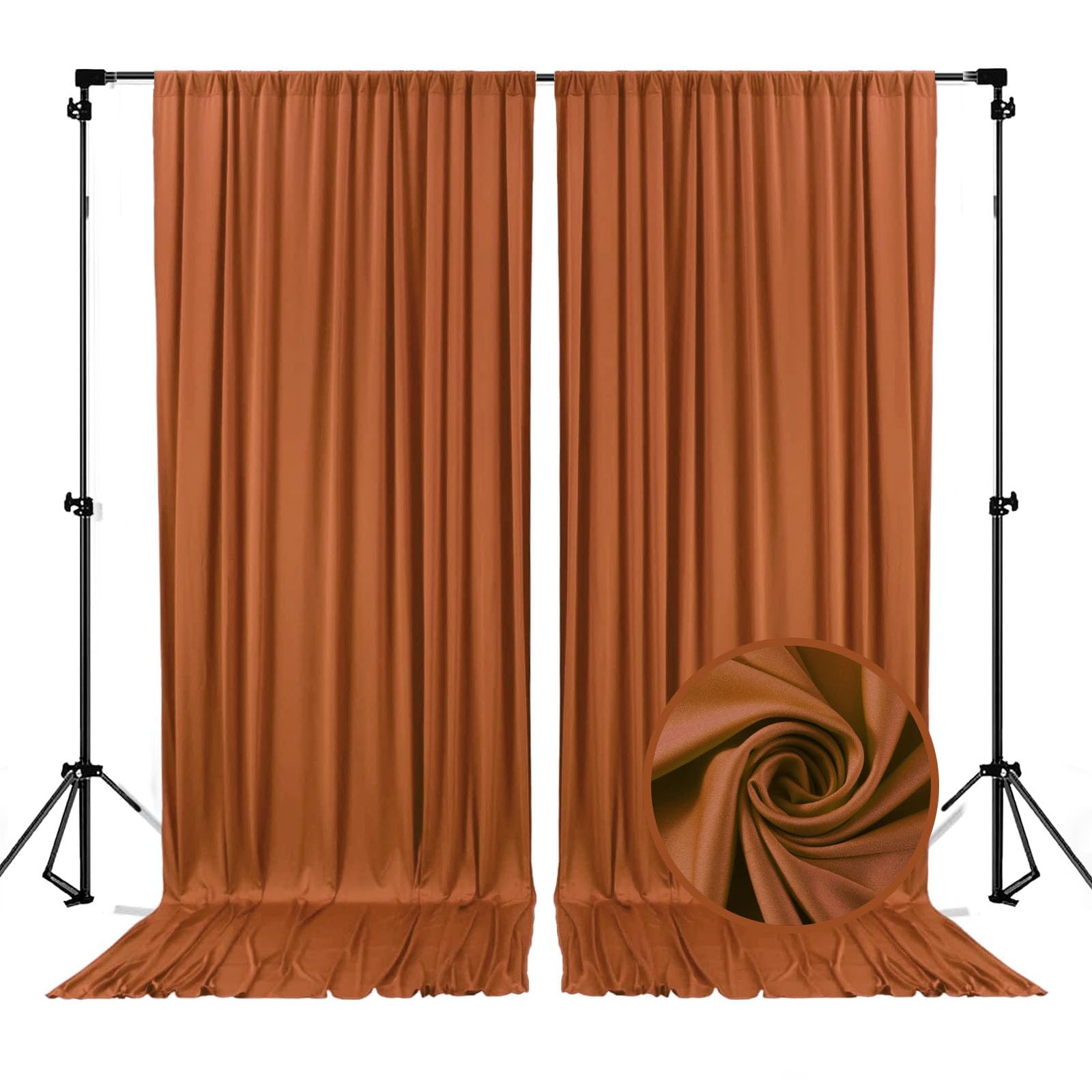 10 x 10 Feet Black A Backdrop Curtain for Partie, Background Curtains for Photoshoot, Birthday, Wedding, Halloween, Thanksgiving, Christmas, New Year Party Decorations 5Ft x 10Ft, 2 Panels