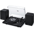 QLEARSOUL SoulBox S1 Vinyl Record Player with Stereo Speakers, Turntable with Built-in Preamp, S-Shaped Tonearm, 33/45 RPM - Black